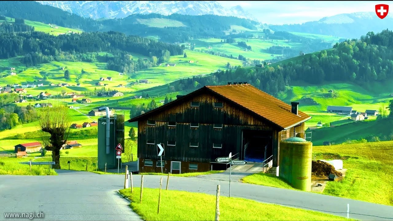 Appenzellerland Switzerland 4K 🇨🇭 - Heavenly Swiss Landscape with Scattered Hamlets | #swiss