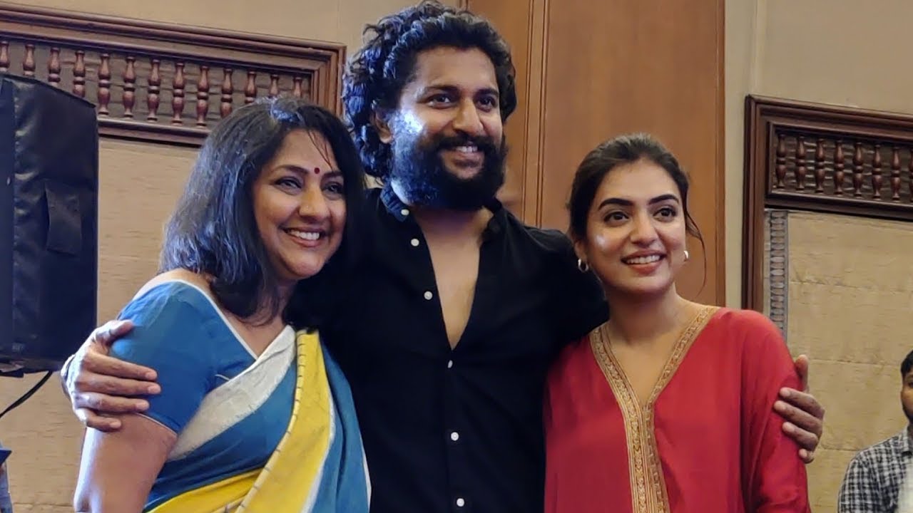 Nazriya & Nani Cutest Entry at Adade Sundara Press Meet & Welcom speech | #nazriya #nani #vikram