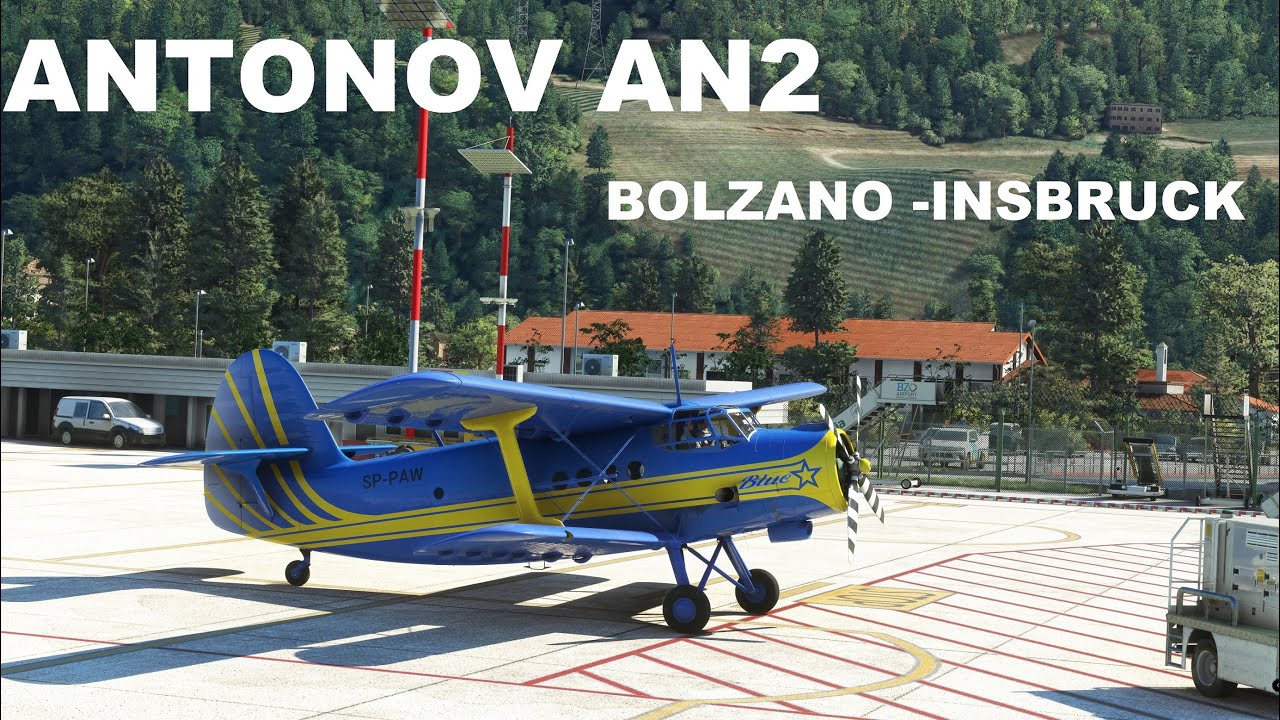 ANTONOV AN2 BOLZANO - INSBRUCK (4K) MSFS2023 | LIPB - LOWI / Serw noth eur.