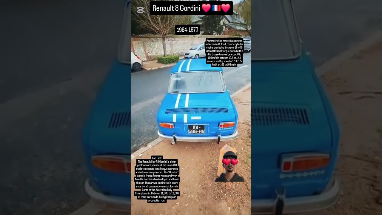Renault 8 Gordini ❤️🇫🇷❤️ 