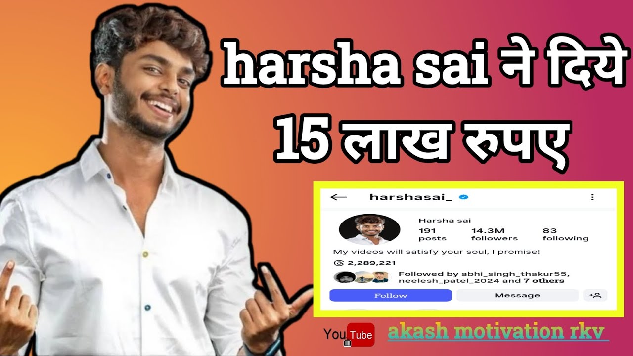 Harsha Sai – Telangana ka Insaniyat Wala Hero | 10 Lakh Rupe Ki Kahani Jo Dilon Ko Chhoo Gayi ❤️