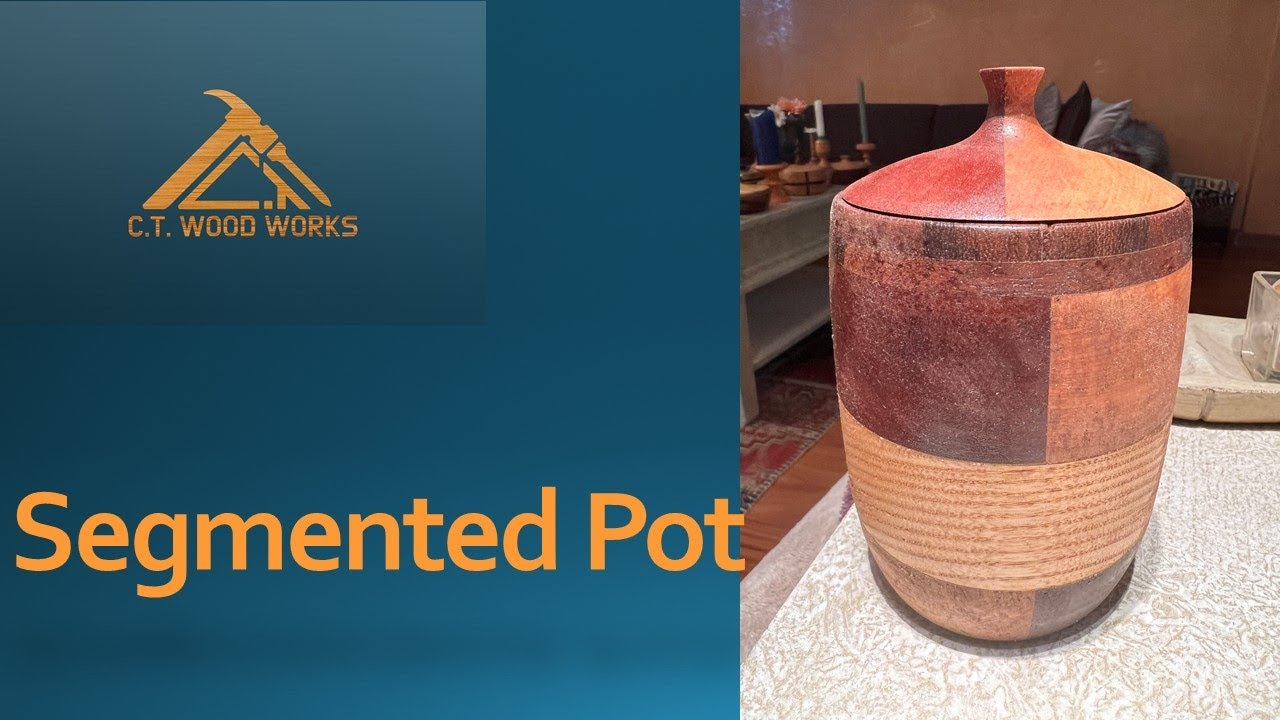 Woodturning  Intermediate level Pot ( Sapel Mahogany and Mapple Pot )