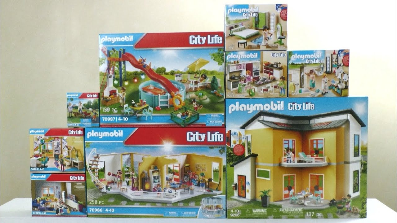 Unboxing Playmobil : La maison moderne (2022) – 9266, 9268, 9269, 9271, 70986, 70987... 70990