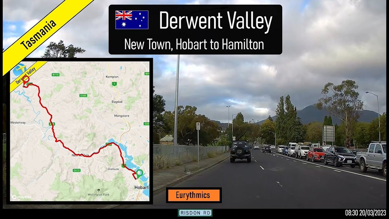 ♪ The Derwent Valley from Hobart to Hamilton, Tasmania, Australia