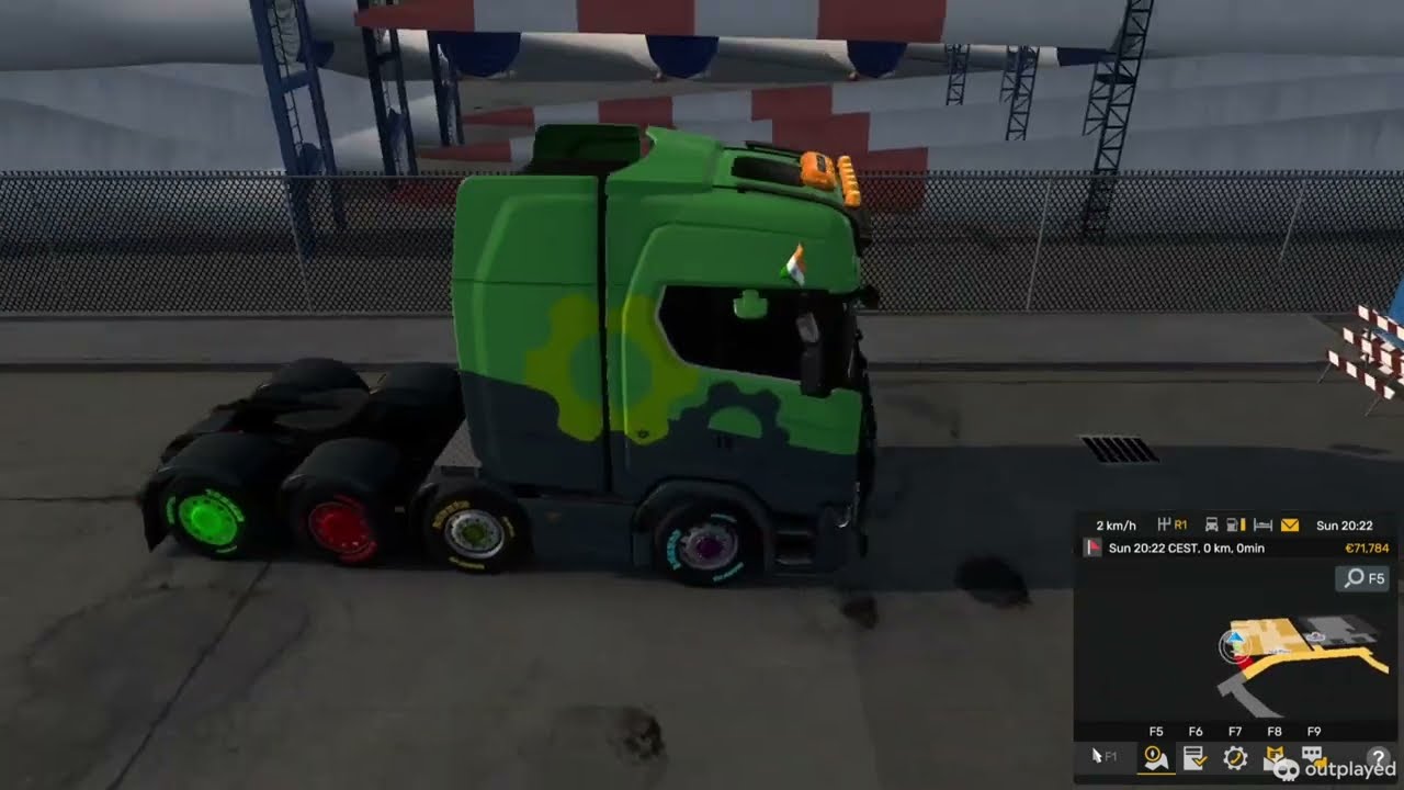 Euro Truck Simulator 2 - Aalborg To  Maimo Cargo Service - Wind Turbine Nacelle  Weight 21300 kg
