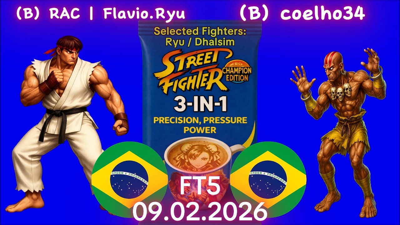 RAC | Flavio.Ryu VS. coelho34 - ONLINE MATCH! - Street Fighter II' CE - FT5 - 09.02.2026