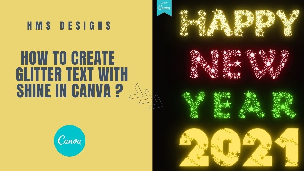 How to create glitter text with Shine in Canva
