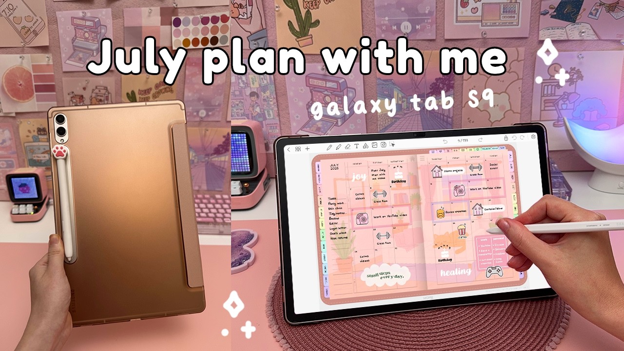 Plan with me ✏️💗 Samsung Galaxy Tab S9 | digital planner setup | Penly app tutorial | July 2025