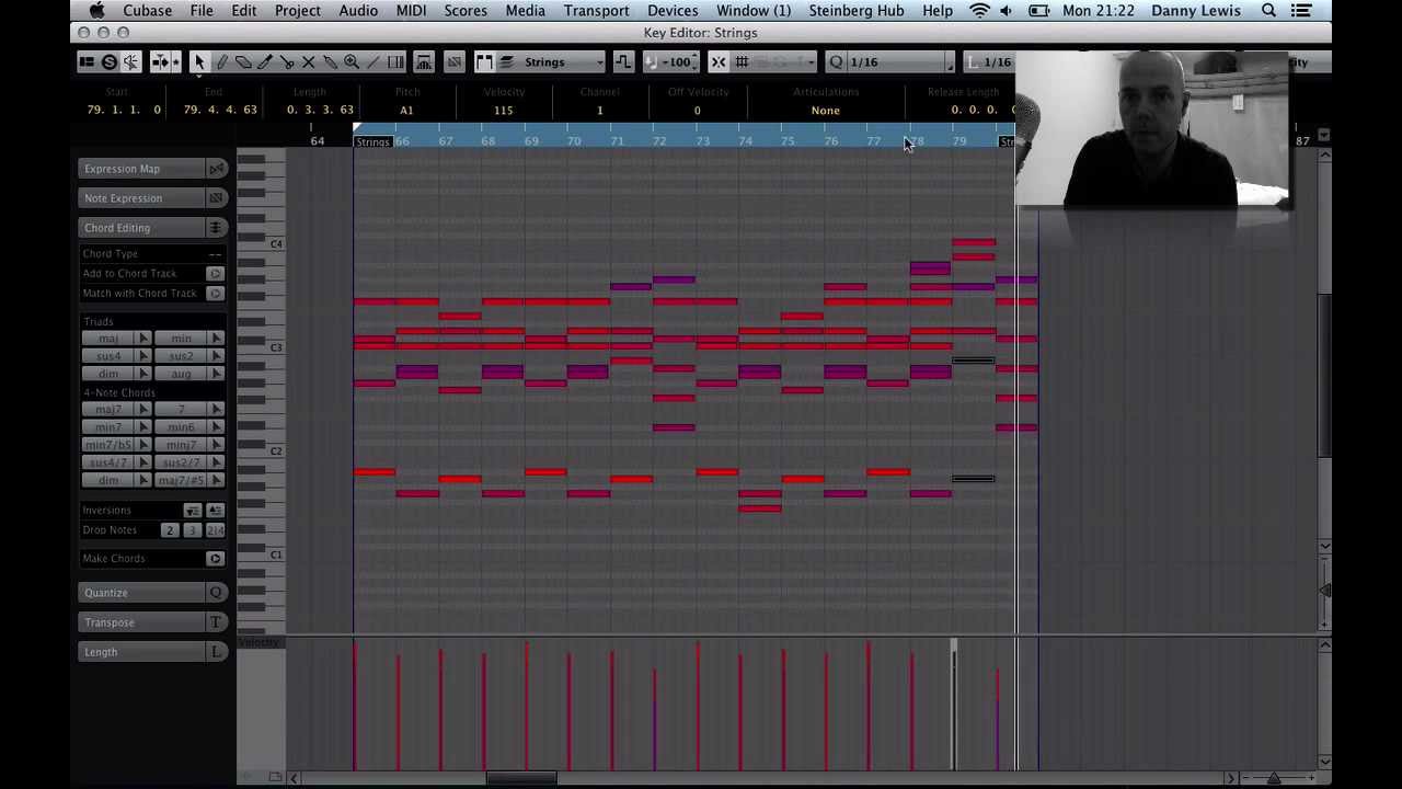 Cubase 7 Mixer & new Chord Editor ft. Danny J Lewis - Over & Over
