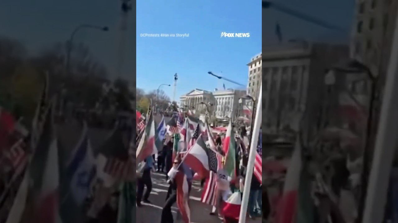 Celebrations outside White House after US-led strikes on Iran #foxnews #news #whitehouse #iran