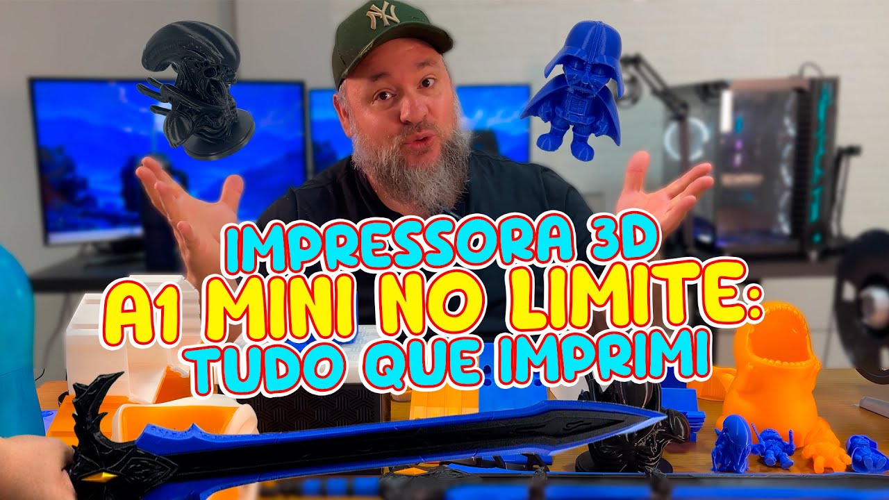 IMPRESSORA 3D A1 MINI NO LIMITE: TUDO O QUE IMPRIMI EM 2 SEMANAS &Eacute; INSANO!!!