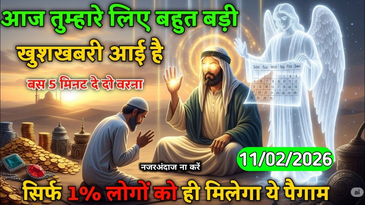 🤲 11 February 2026 अल्लाह का पैगाम: आज तुम्हारे लिए बहुत बड़ी खुशखबरी आई है। बस 5 मिनट सुन लो।#allah