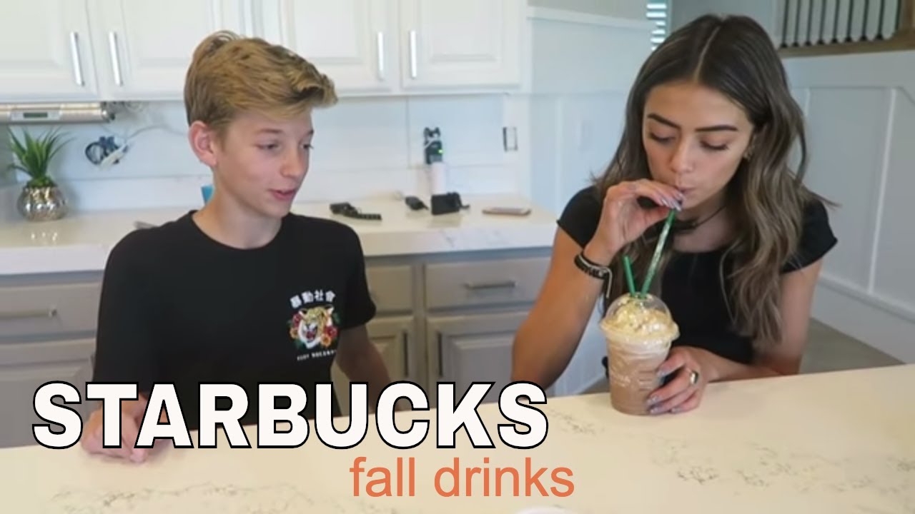 TRYING ALL STARBUCKS FALL DRINKS w/ Carson Johns
