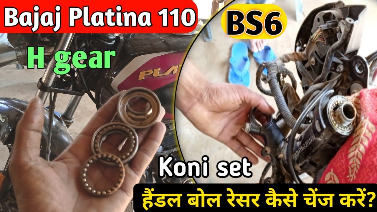 Bajaj Platina bs6  bike Koni set fitting Platina bike handle problem solve !! Maurya auto repairs