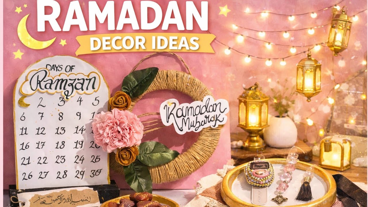 Ramadan Home Decoration Ideas 🌙 | Wall Hanging, Calendar, Tray & More | Easy DIY#diy 