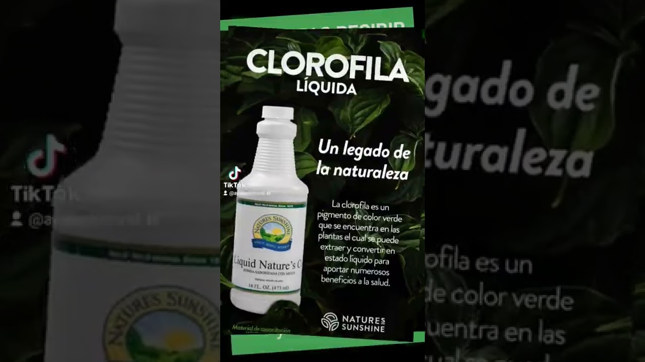 🌻CLOROFILA L&Iacute;QUIDA DE NATURES SUNSHINE 🍃
