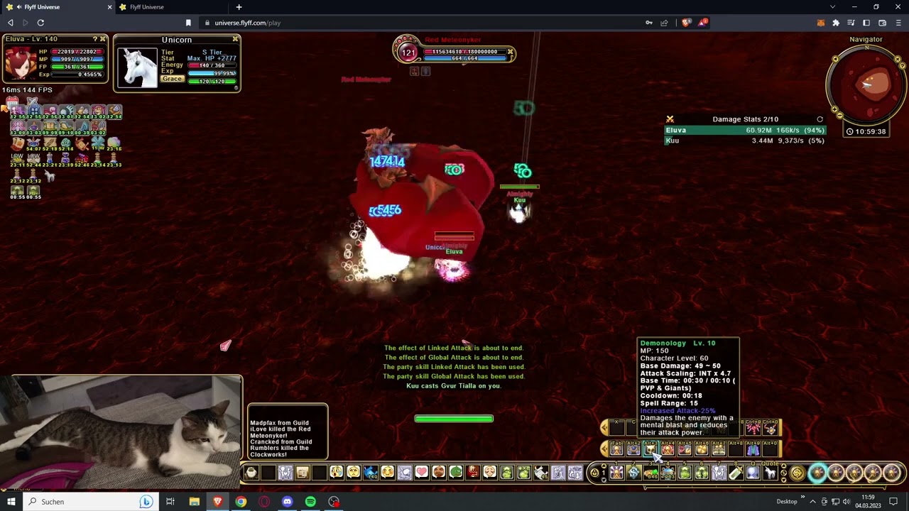 Flyff Universe Solo DPS Red Meteonyker 140 Psykeeper