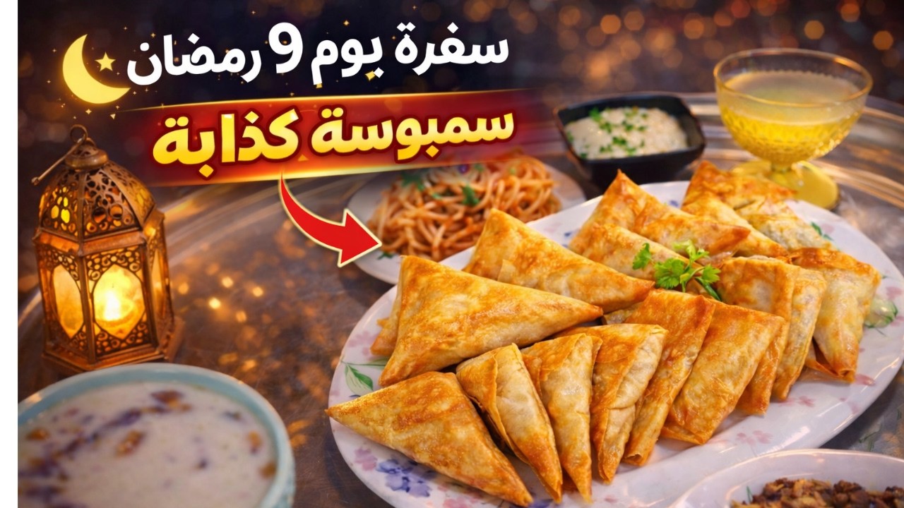 سفرة يوم ٩ رمضان 🌙 سمبوسة كدابة خطيرة !