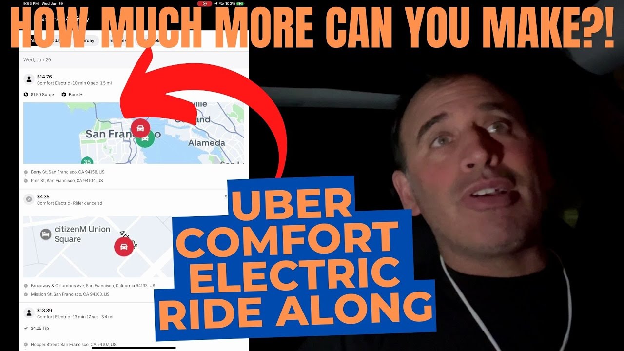 UBER COMFORT ELECTRIC Ride Along | How Much More Can You Make Vs Uber X?