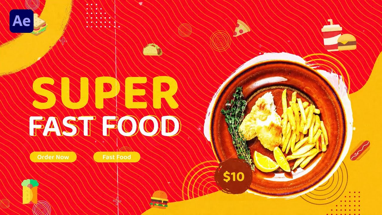 Fast Food Promo In After Effects | After Effects Tutorial | Effect For You