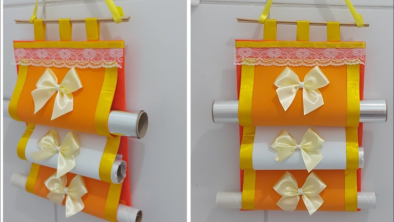 Porta papel alumínio e filme em eva e papelão | Faça você mesmo