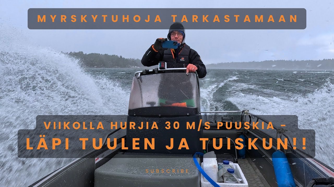 LÄPI TUULEN JA TUISKUN I VIIKOLLA 30 m/s PUUSKIA I ONKO SAARESSA MYRSKYTUHOJA?