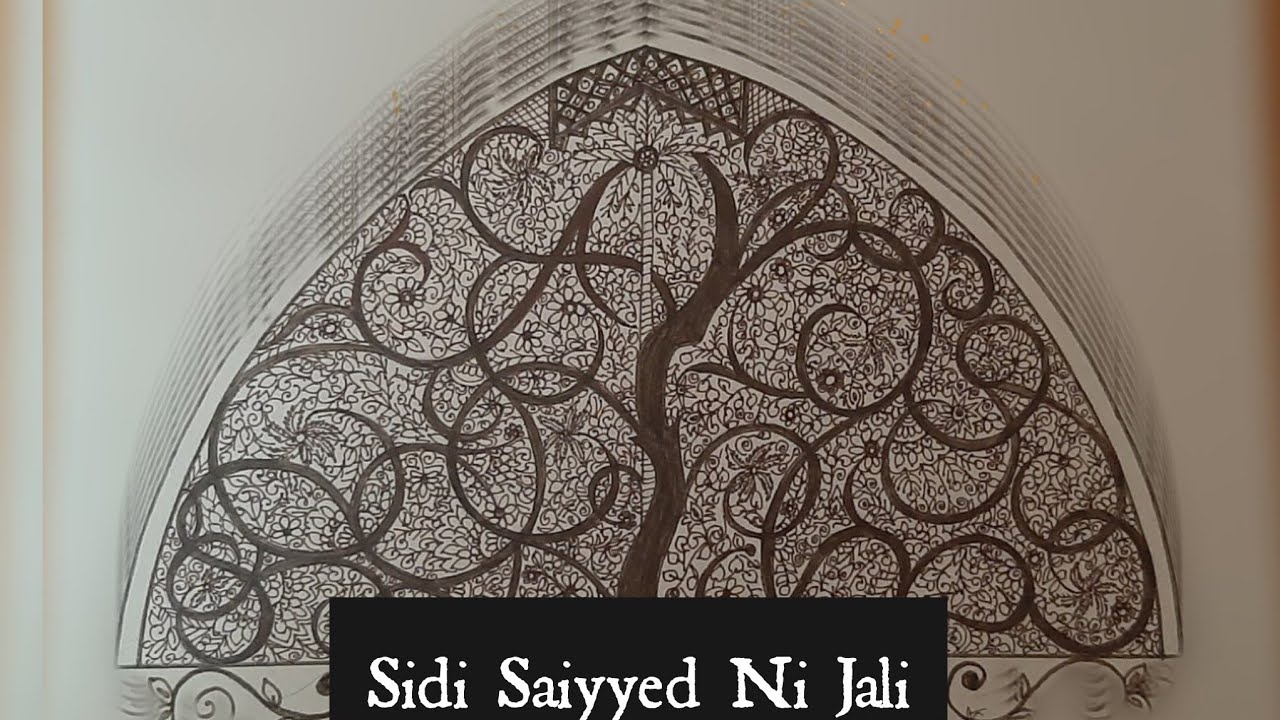 HOW TO DRAW SIDI SAIYYED NI JALI | SIDI SAIYYED NI JALI | Happy Birthday AHMEDABAD