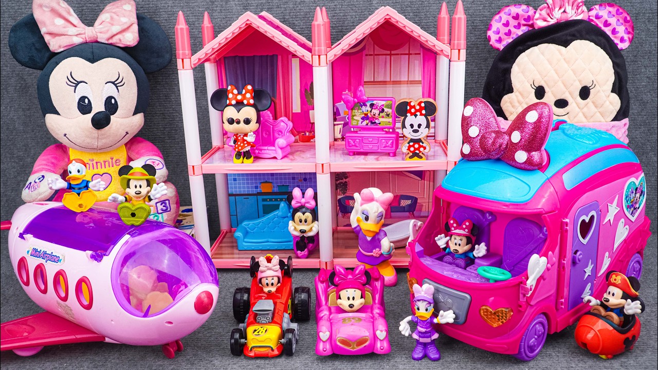 Mickey ASMR🐭 Satisfying with Unboxing Disney Minnie Mouse Super Airplane Playset | Review Toys ASMR