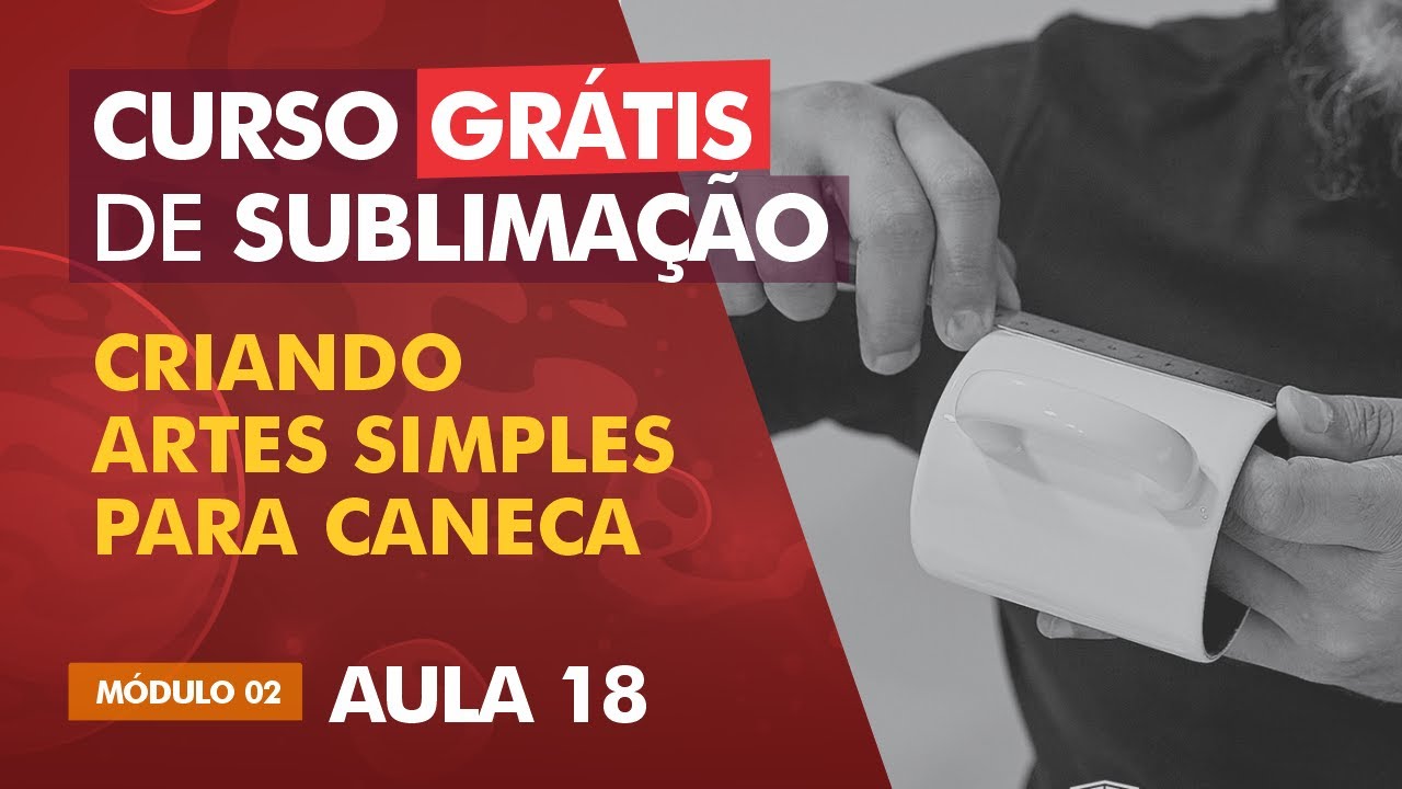 Arte para caneca Corel Draw - Sublimação de forma simples / AULA 18