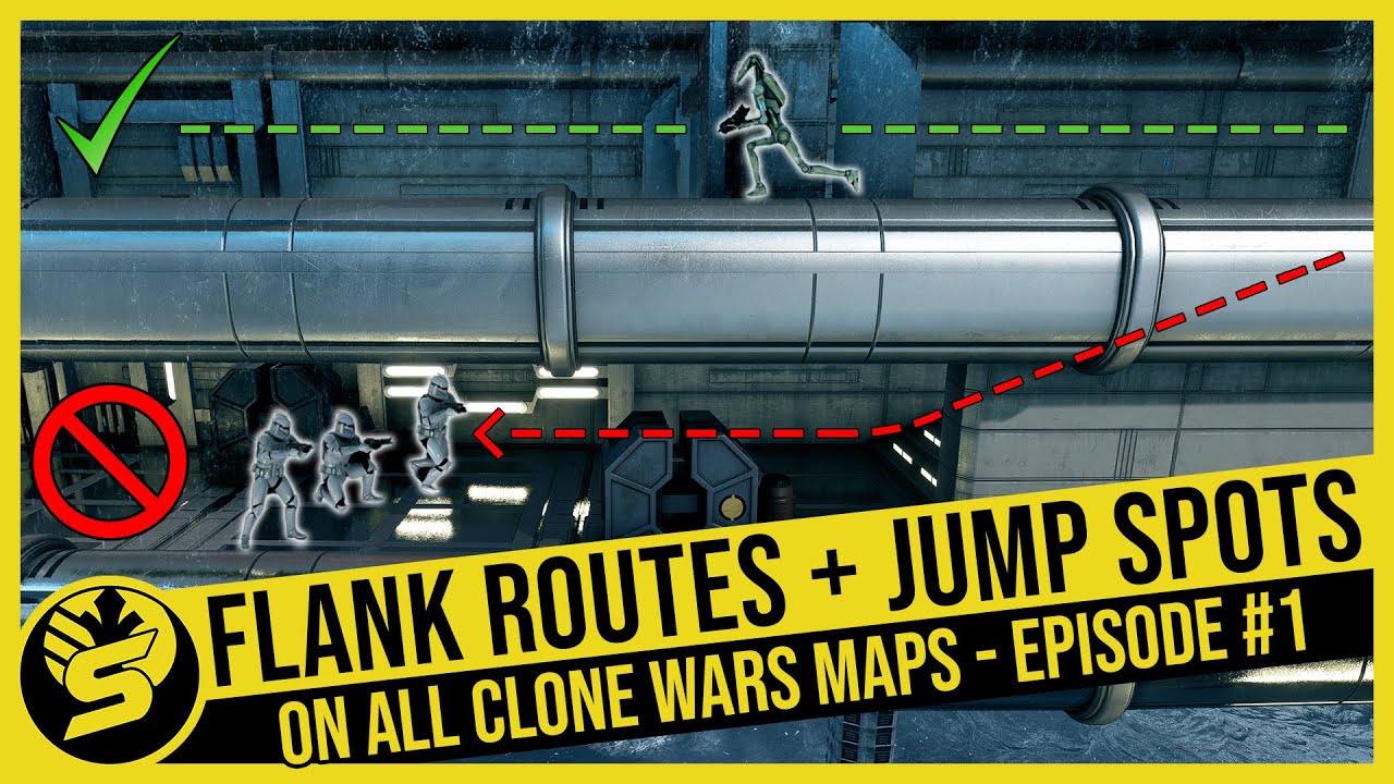 JUMP SPOTS + FLANKS | All Clone Wars maps - STAR WARS Battlefront 2