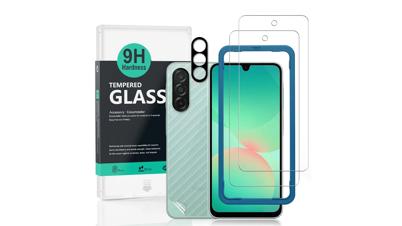 Samsung Galaxy A26 5G Tempered glass ibywind Protector & Easy Install Kit & Camera Lens Protector