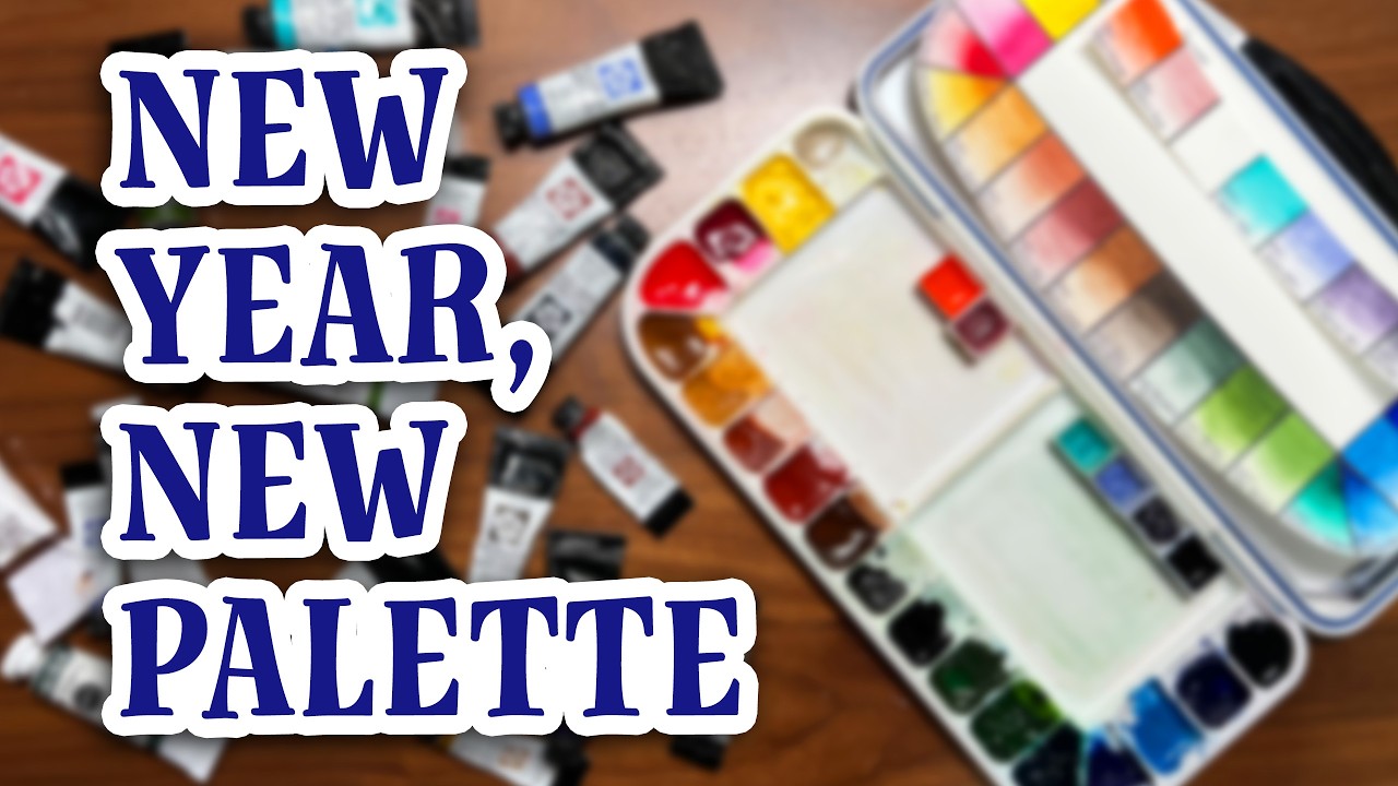 A Fresh Start: My 2026 Watercolor Palette 🎨 Paint Palette Setup, Cleaning, & Paint Swatches