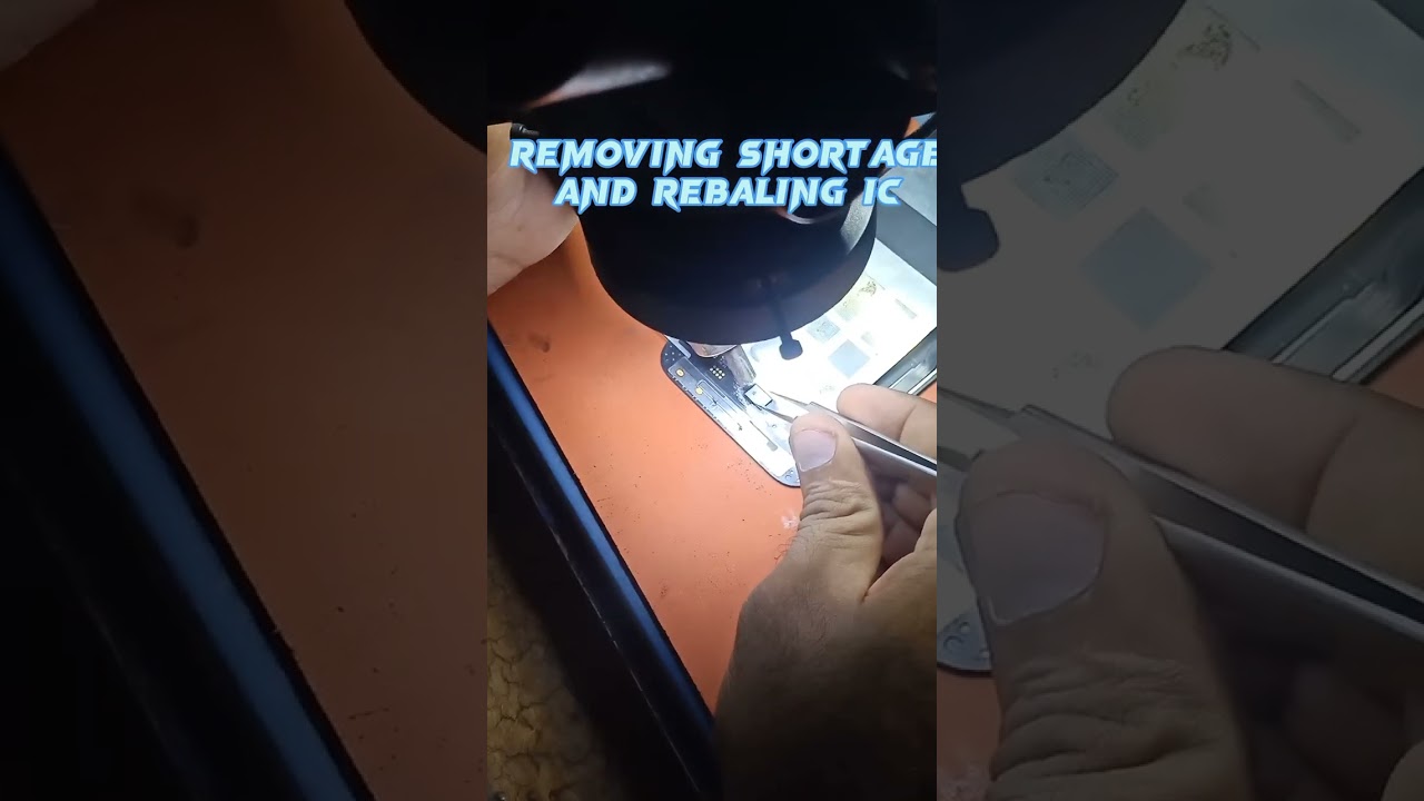 iphone14promax dead touch ic layer short apple logo restart half short removing shortage rebaling ic