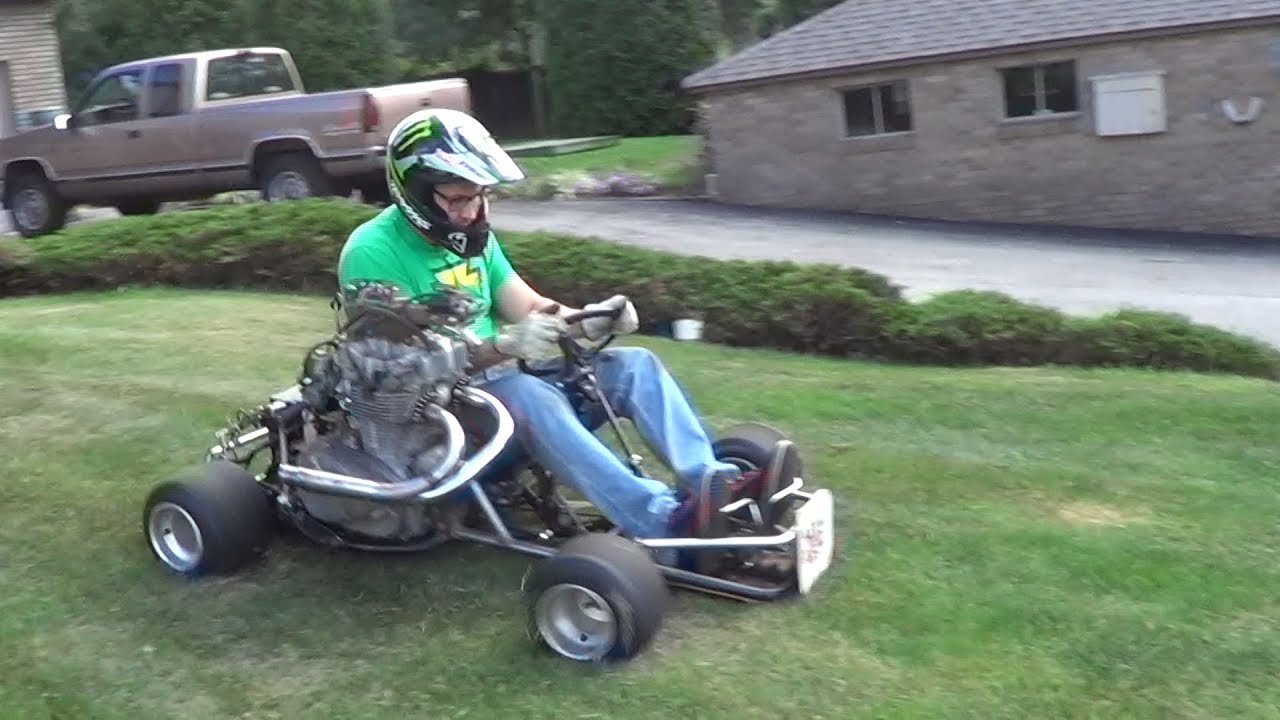 EPIC! 500cc Homemade Shifter Kart Death Trap
