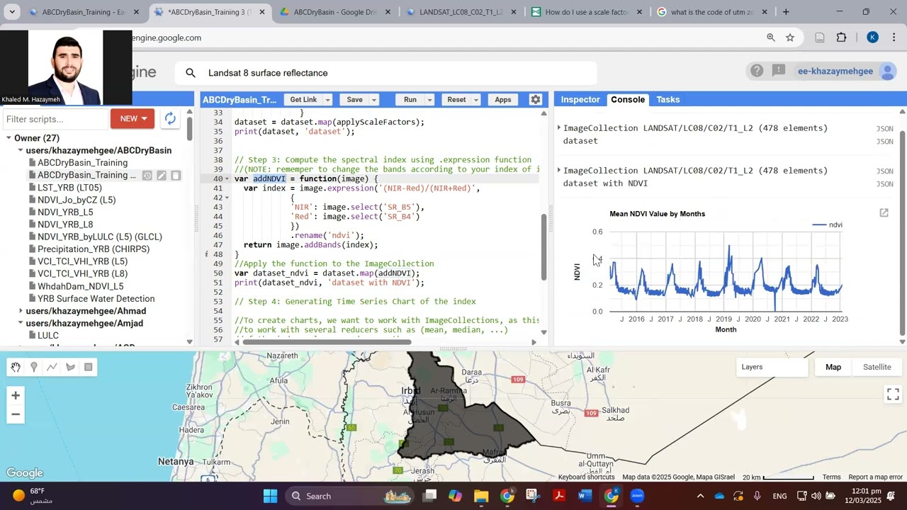 ABCDryBasin Claculating Time Series NDVI انشاء السلسة الزمنية