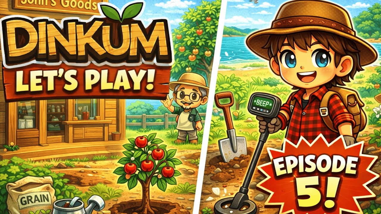 Dinkum Let's Play Episode 5: Buying our Metal Detector and going Treasure Hunting!