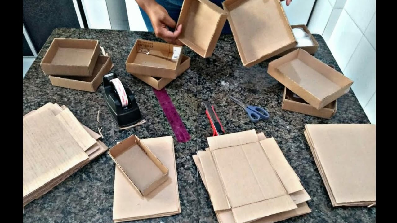 Caixinhas Feita Com Caixa De Papelão