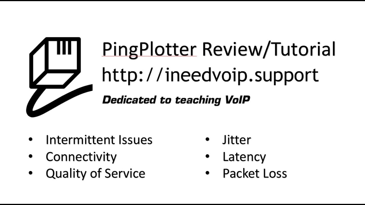 Use PingPlotter to identify poor QoS or intermittent connectivity issues.