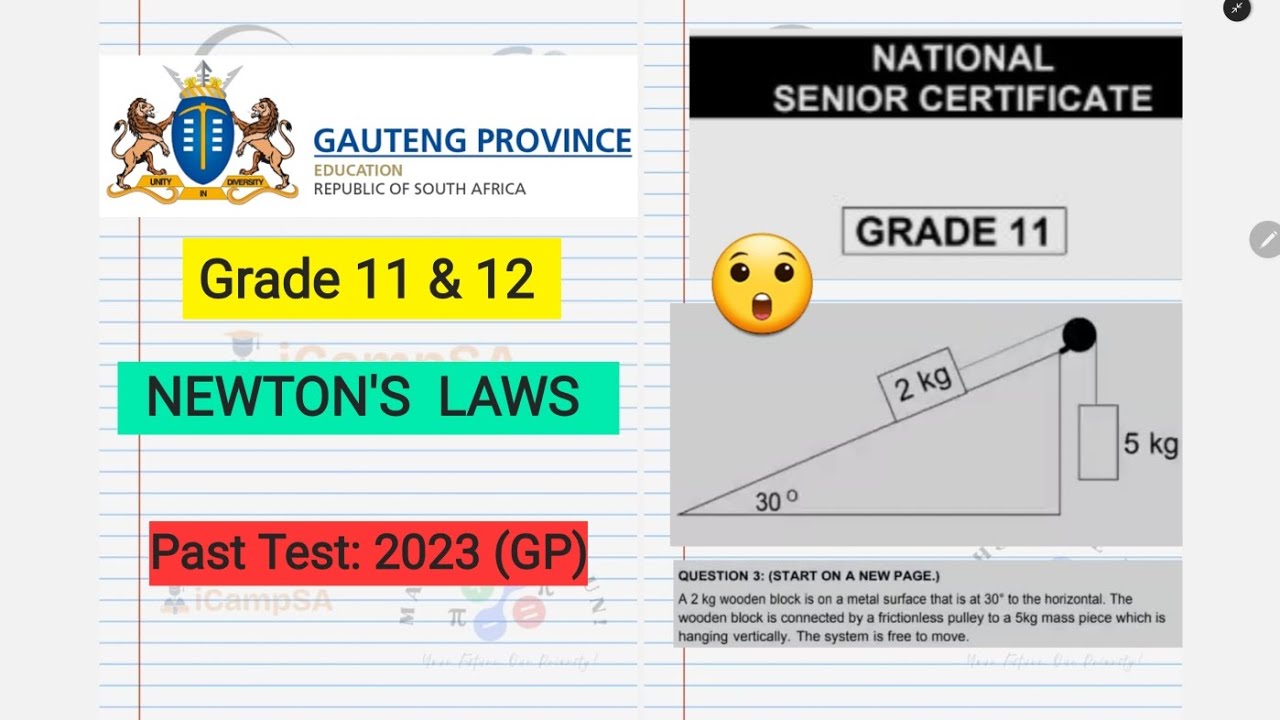 Newton's Second Law: Grade 11 Physics Exam Question (Eastern Cape 2023) | iCampSA