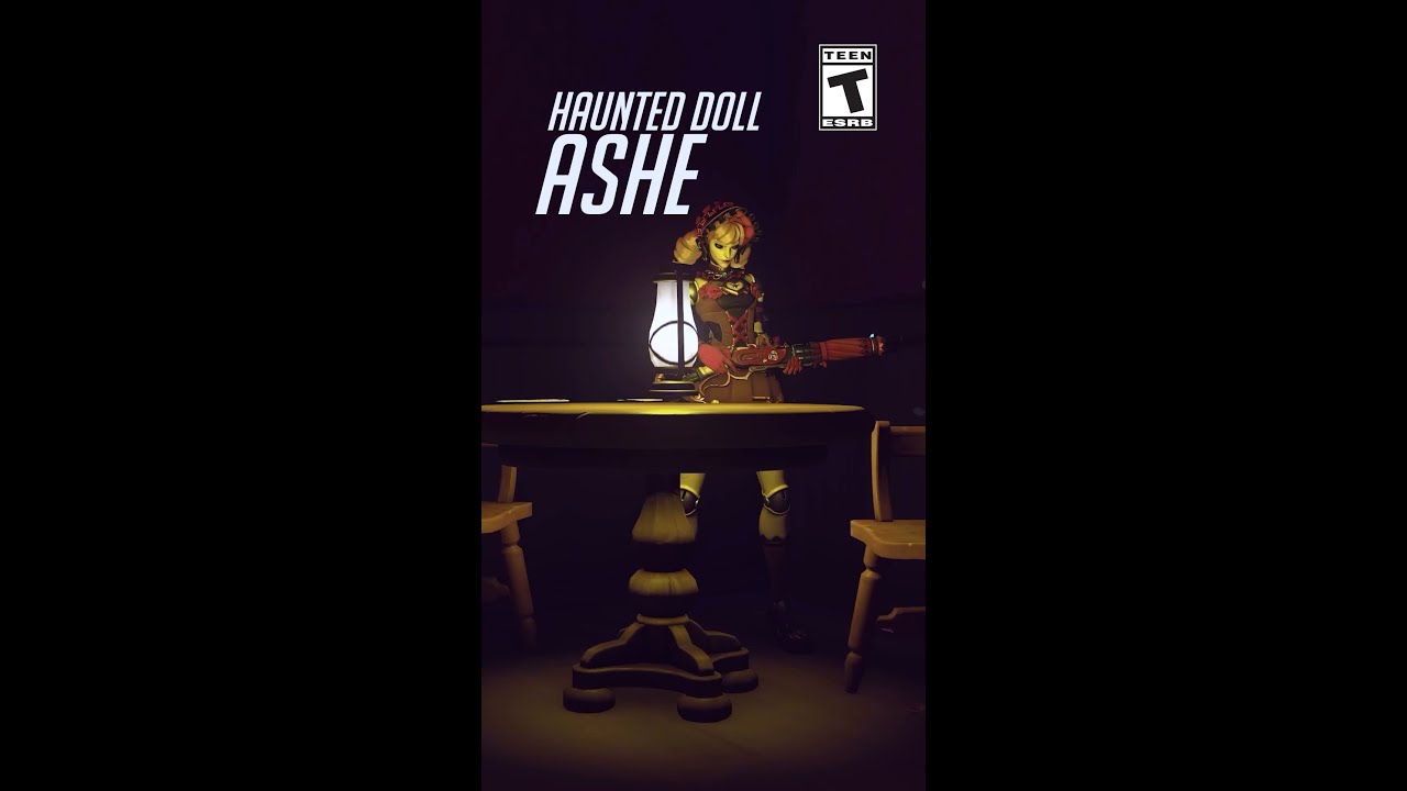 The Haunted Doll Ashe Legendary skin is now available in the Shop 🧨 #Overwatch2 #Overwatch #Shorts