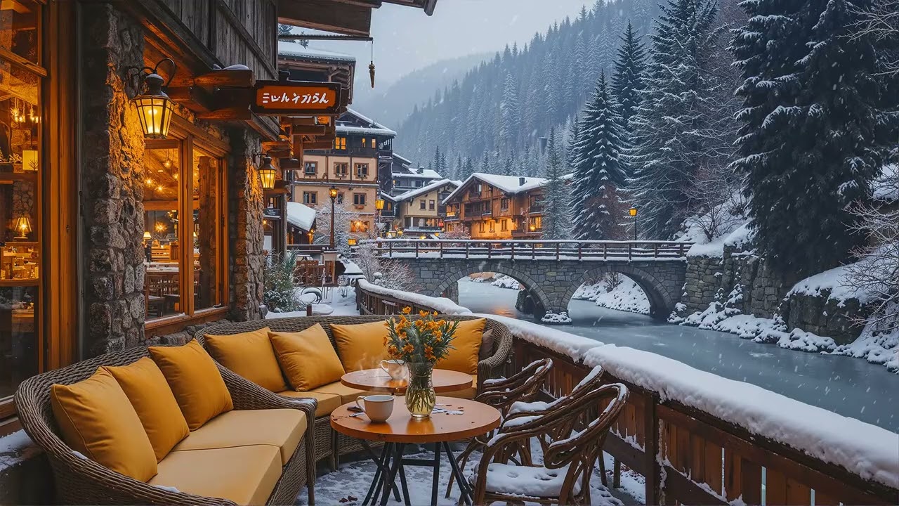 Warm Jazz Coffee Music ❄️ Cozy Winter Café Ambience for Studying, Working & Relaxing