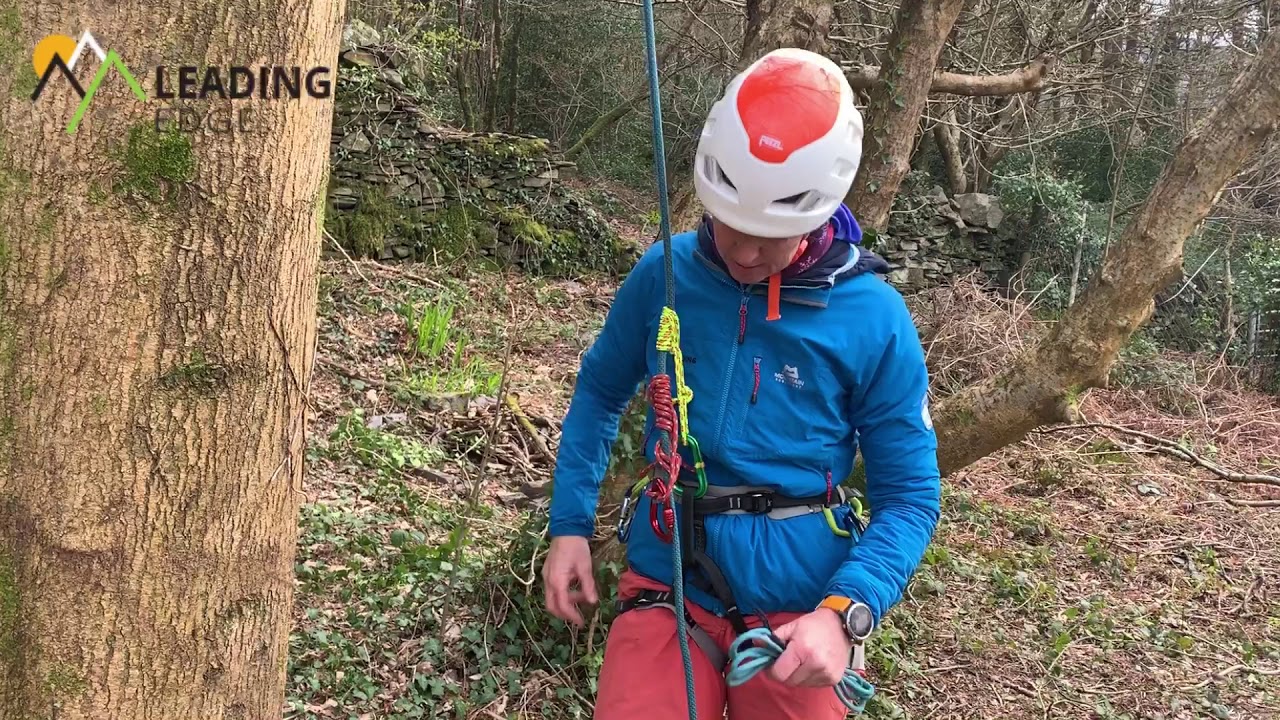 Prusiking up a rope