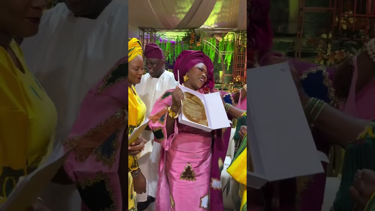 Former Governor Akinwunmi Ambode gives out daughter's shand in marriage