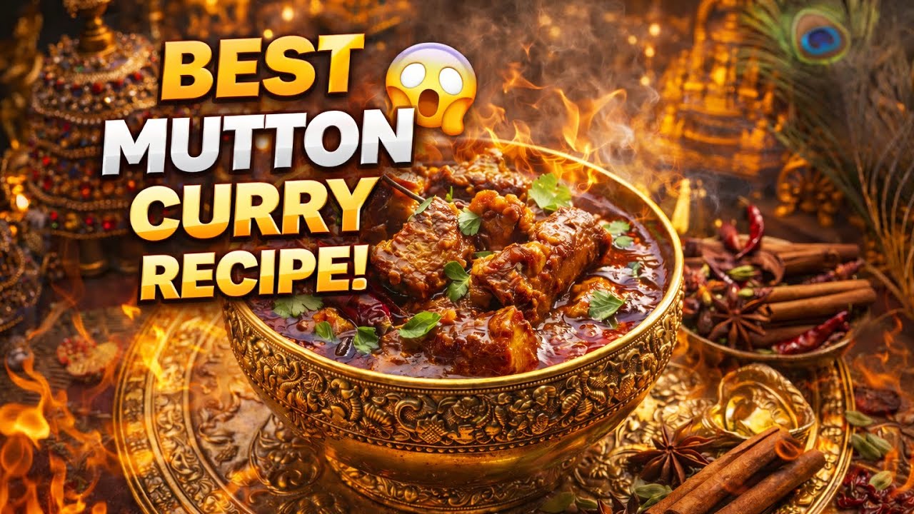 Homemade Mutton Curry - Rich & Spicy 🌶️ | வீட்டில் மட்டன் குழம்பு - காரமான 🌶️