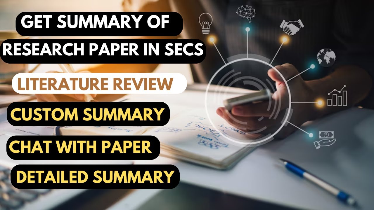 Get Summary of Research paper in secs | Chat with paper | Literature review writing | Anysummary app
