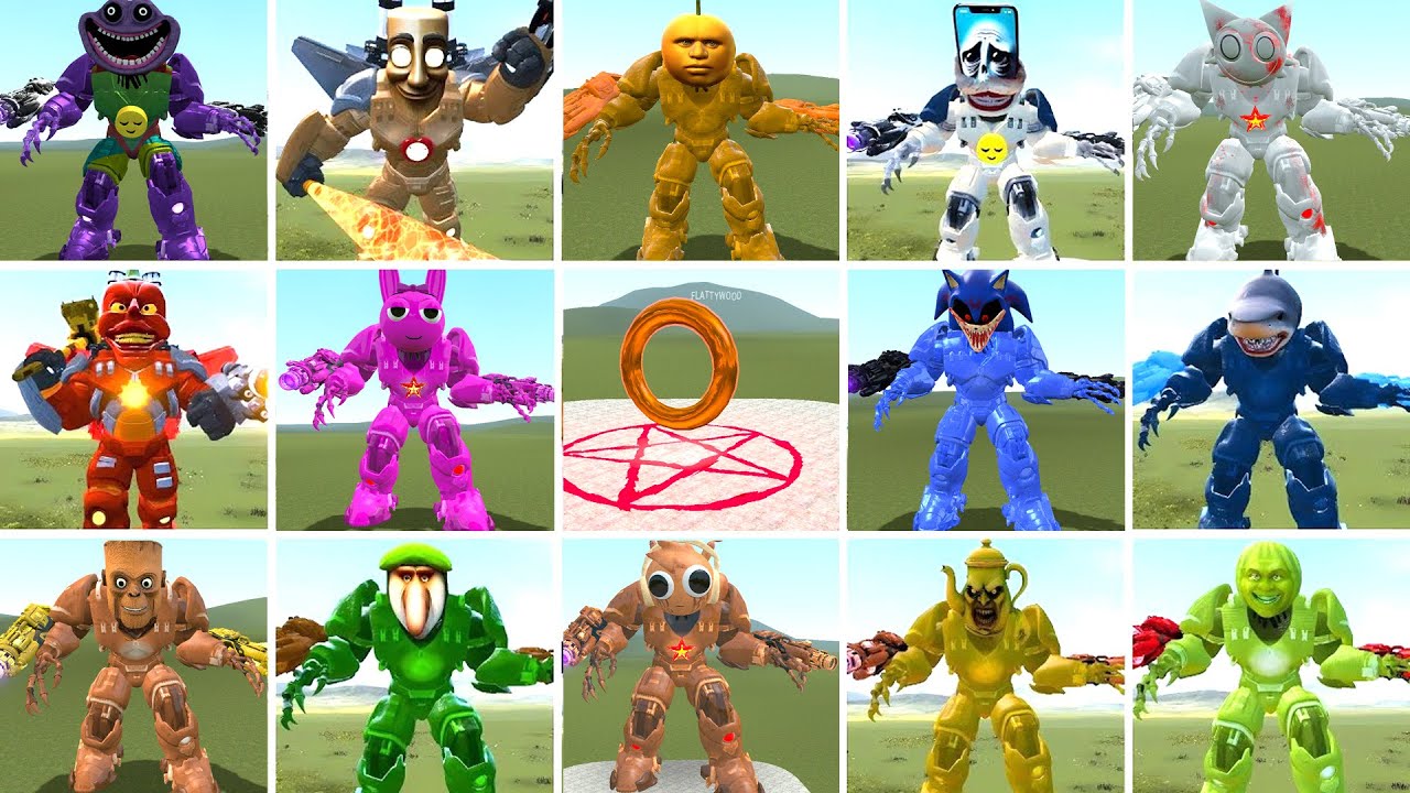 FULL POWER EVOLUTION FIGHT SONIC VS LINGGANG MELON VS BRBR PATAPIM IN GARRY'S MOD