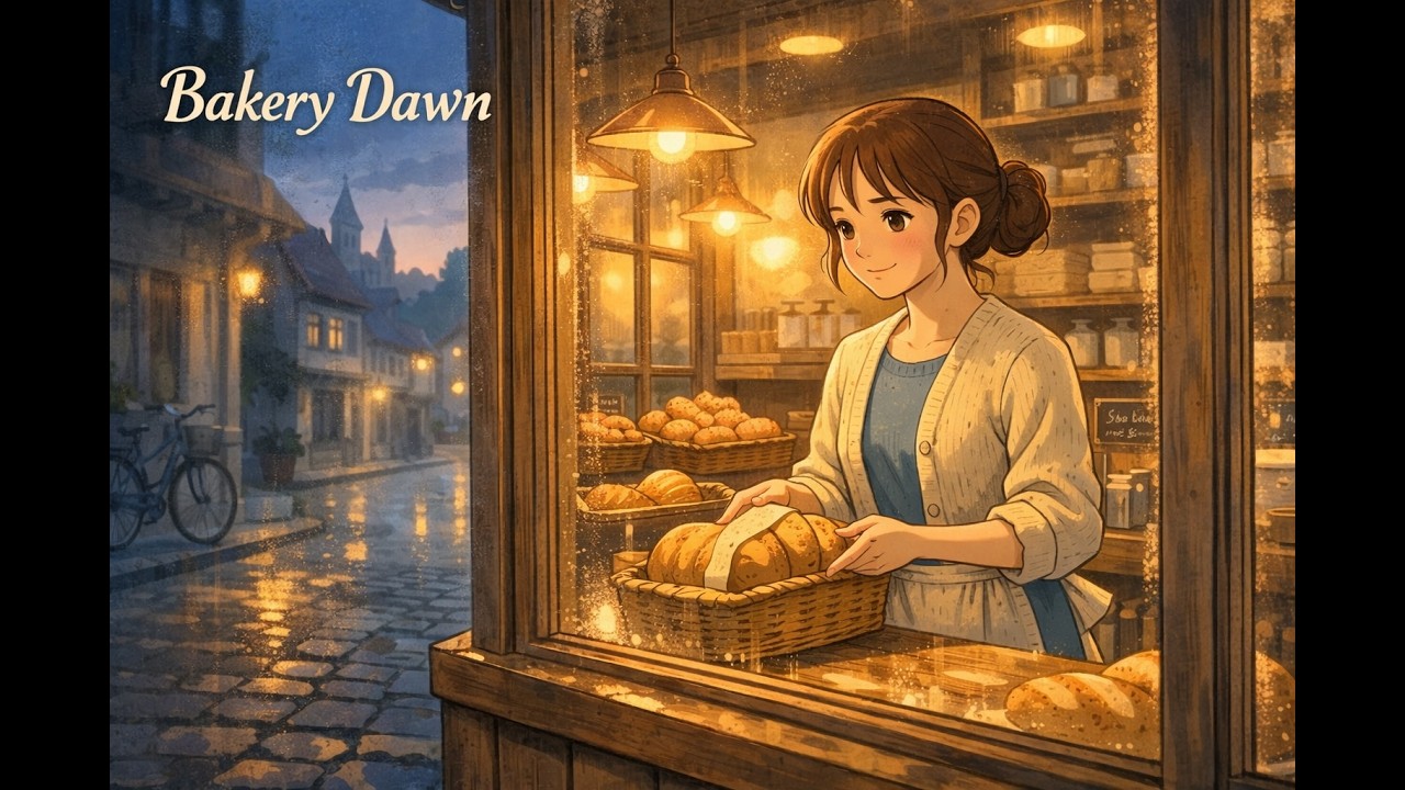 The Bakery Light at Dawn ☀️ Cozy Story for Relaxation, Study, Sleep and Calm