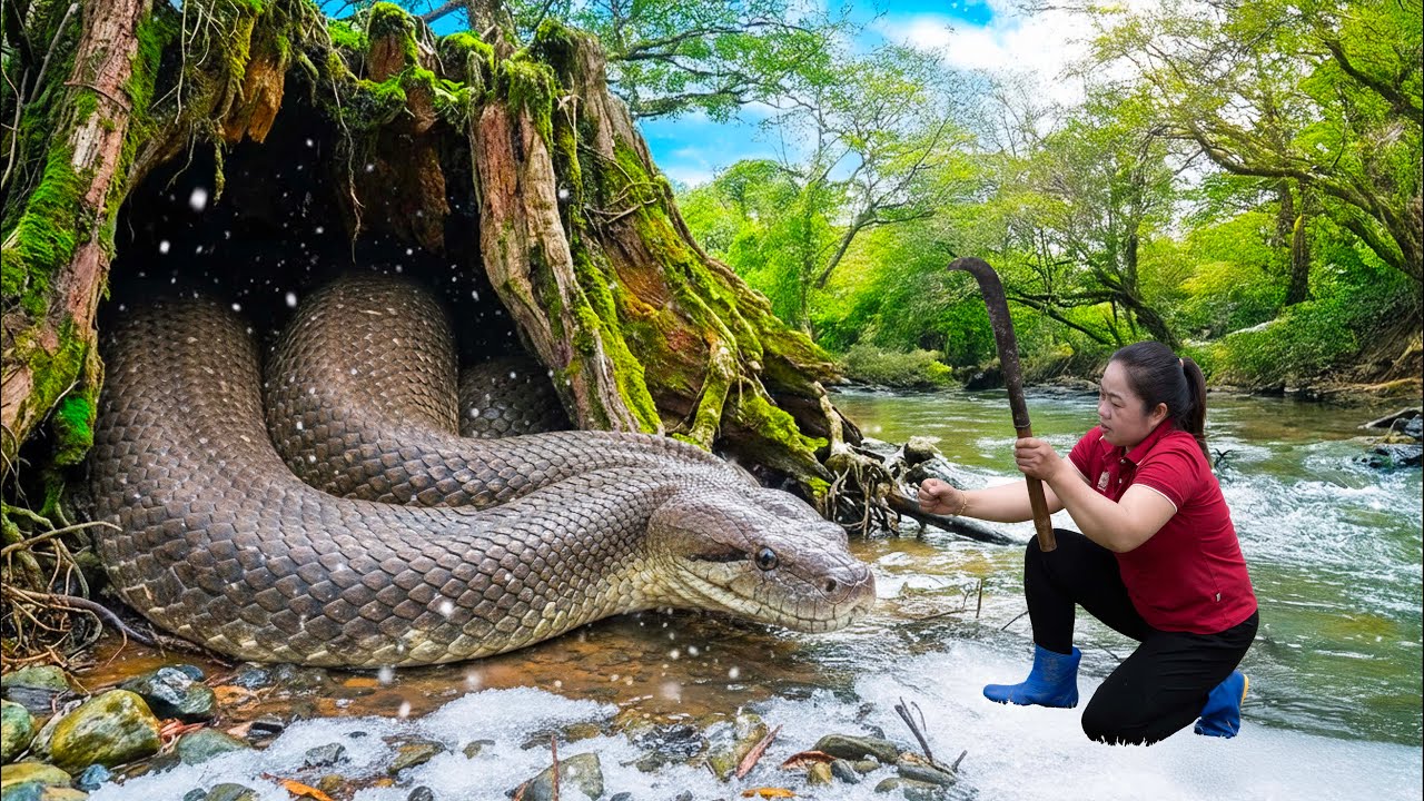 Harvesting 1000+ Ghost Snake In The swamp, Go to Market Sell| How to trap snakes | off the grid.