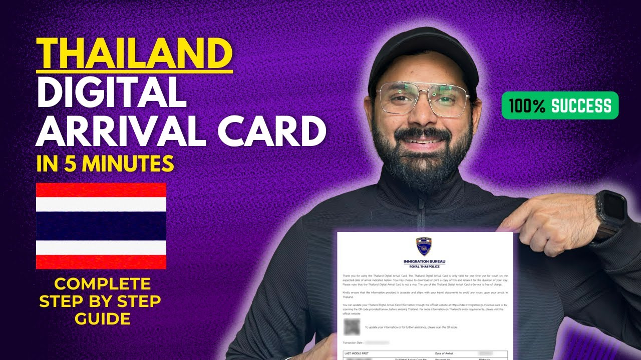 Thailand Digitial Arrival Card (TDAC) in 5 minutes | Step by Step Tutorial