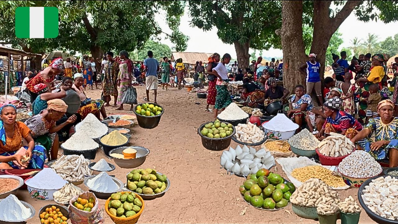 Rural African Market Day in Nasarawa Nigeria 🇳🇬 West Africa